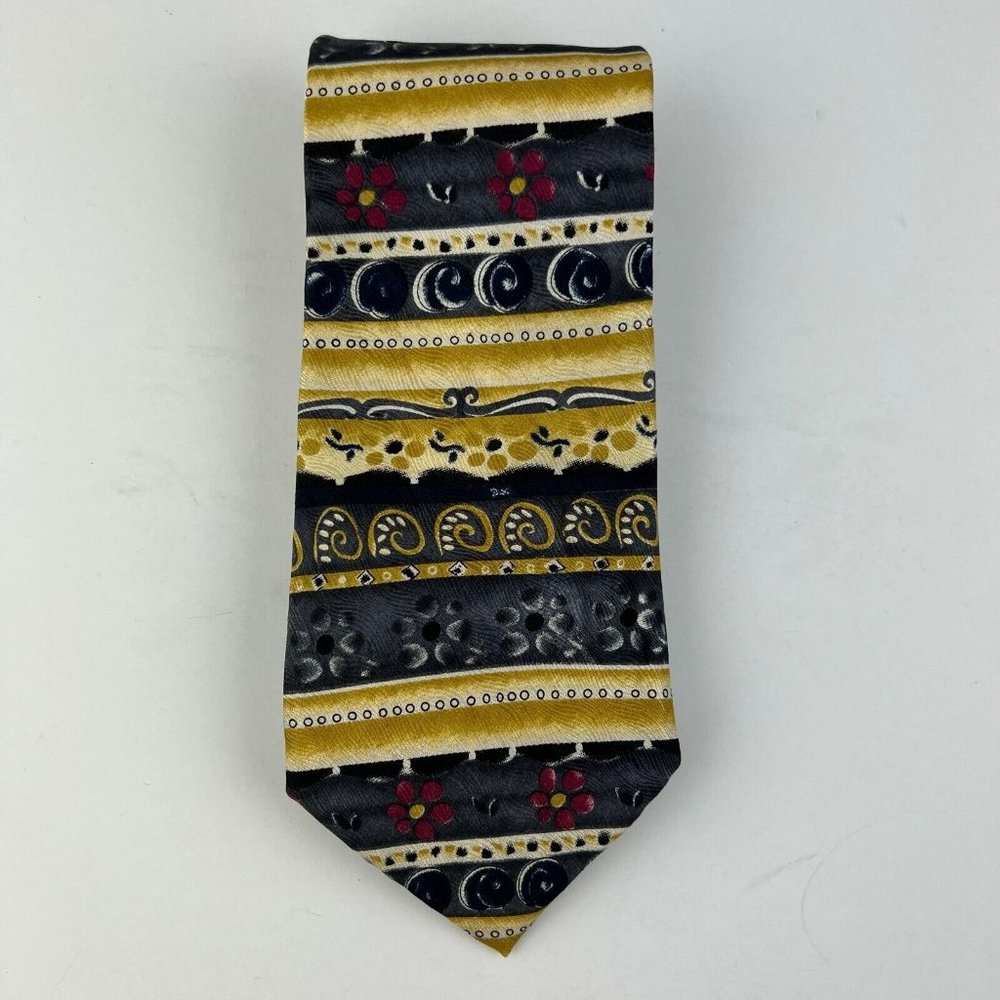 Jerry Garcia Necktie Neck Tie Collector's Edition 100% Silk Yellows, Browns